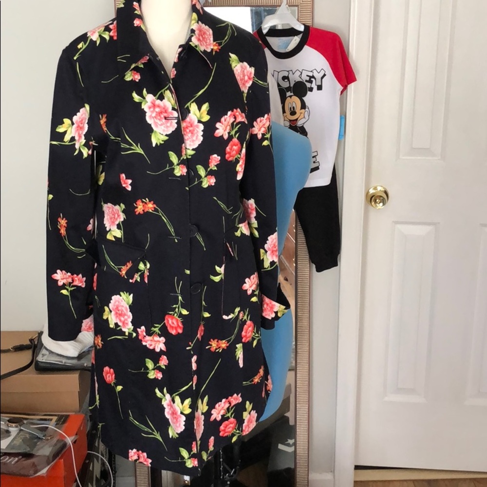 Evan Picone Floral Coat